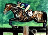 Eventing, Equine Art - Courageous