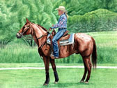 Western, Equine Art - Cowgirl